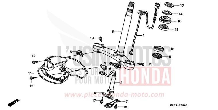 LENKSCHAFT von Gold Wing PEARL ROYAL MAGENTA (RP151K) von 1994